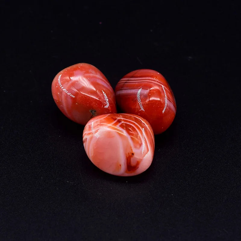 Natural Stone Red Stripe Agate Beads Bracelet Women Men Genuine Red Carnelian Round Bangle Natural Volcanic Stone Bracelet Gift  (GoldenCity)