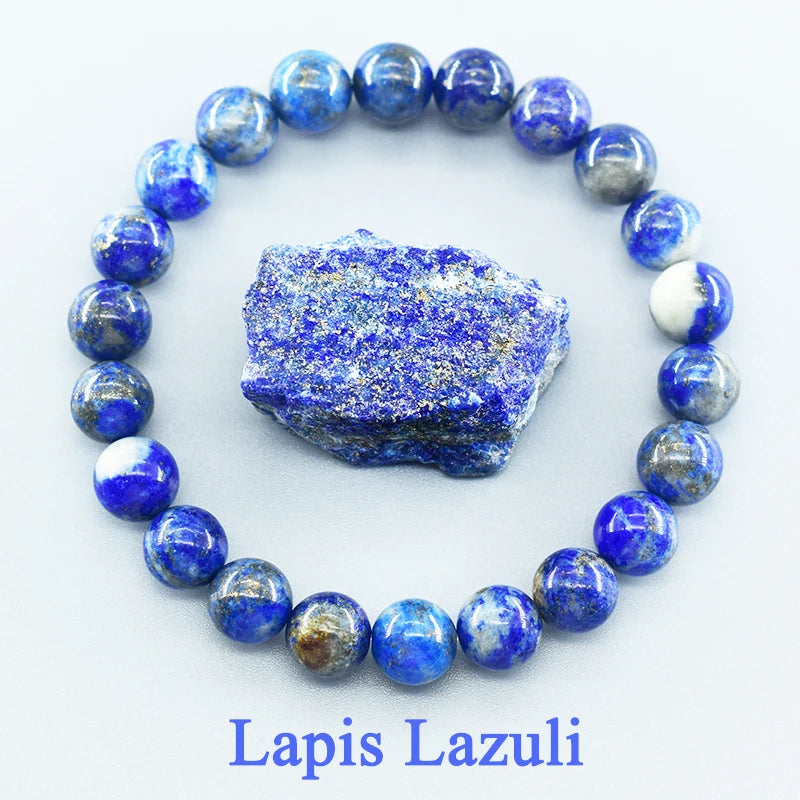 Real 5A Natural Lapis Lazuli Stone Bead Bracelet Homme High Quality Energy Healing Jewelry for Women Birthday Gift for Boyfriend  (GoldenCity)