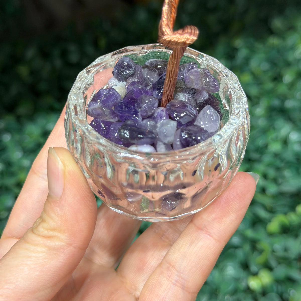 Natural Amethyst Healing Gems Feng Shui Trees Lucky Money Tree Copper Wire Wrapped Crystal Crafts Home Decor  (GoldenCity)
