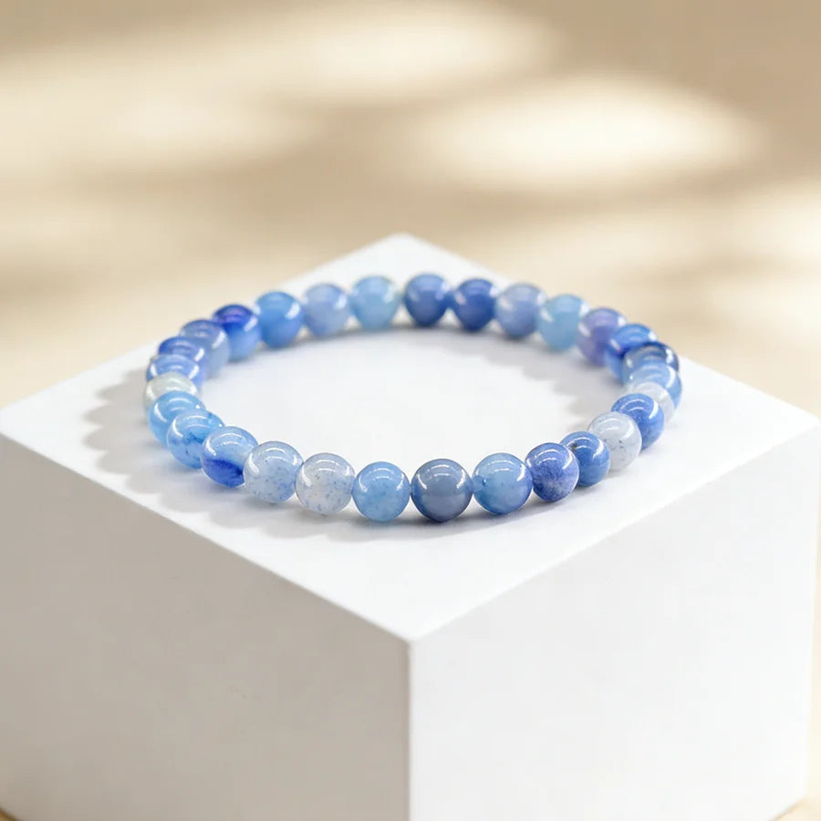 Natural Green Spot Stone Beads Elastic Bracelet Moss Agates Green Aventurine Amethyst Rose Quartzs Bracelet Bangle For Women Men  (GoldenCity)