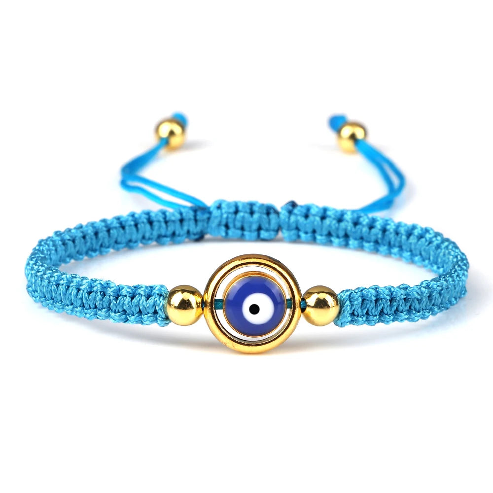 New Evil Eye Braided Bracelet Lucky Red Black Color Thread Couple Chain Handmade Prayer Bangles Pulsera Jewelry Gift for Friend  (GoldenCity)