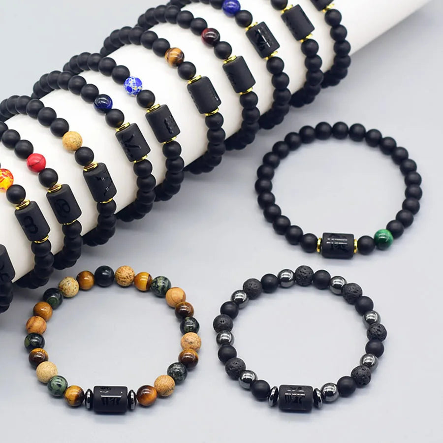 12 Zodiac Sign Bracelet Homme Constellation Bracelet for Men Aries Virgo Leo Libra Charm Bangle Women Friendship Jewelry on Hand  (GoldenCity)