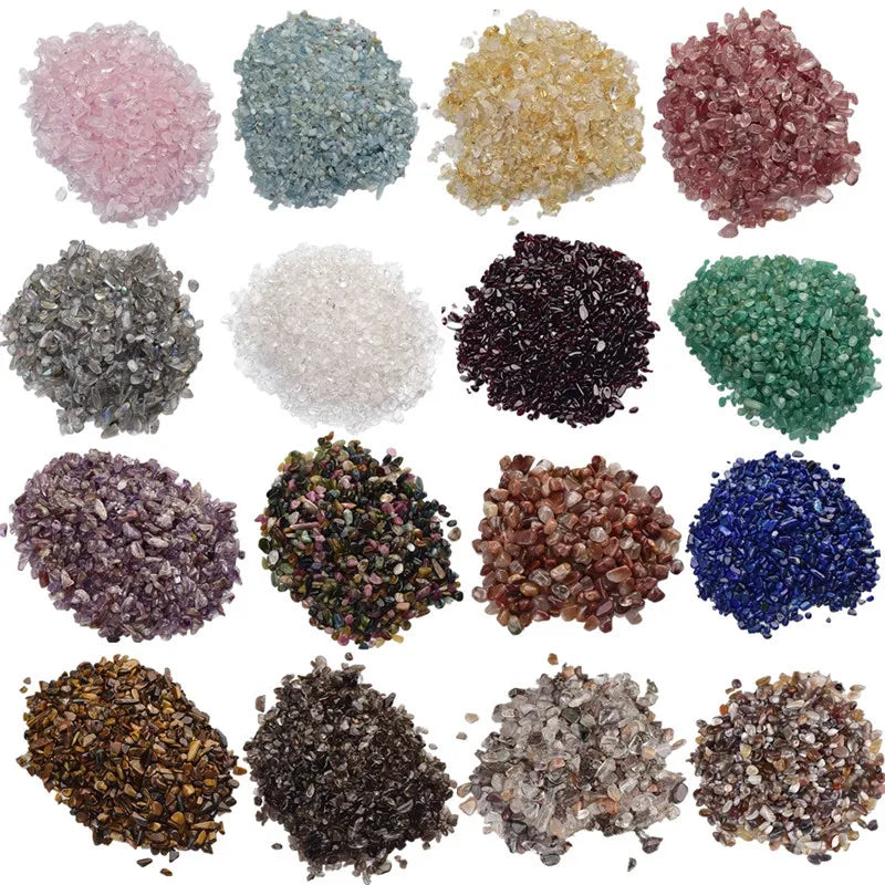 Natural Stones Gravel Crystals Chip Quartz Ore Minerals Reiki Healing Tumbled Agates Specimen Home Aquarium Fish Tank Decoration  (GoldenCity)