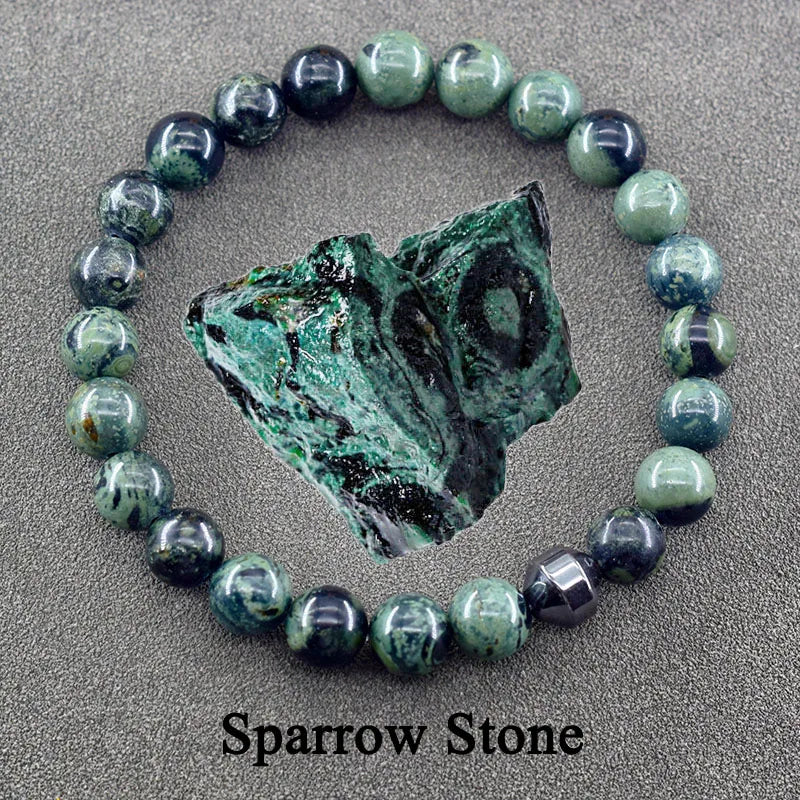 Genuine Natural Stone Bracelet Man Women Labradorite Red Tiger Eye Stone Bead Jewelry Hematite Cylinder Wristband Gift Wholesale  (GoldenCity)