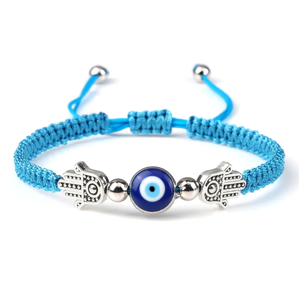 New Evil Eye Braided Bracelet Lucky Red Black Color Thread Couple Chain Handmade Prayer Bangles Pulsera Jewelry Gift for Friend  (GoldenCity)
