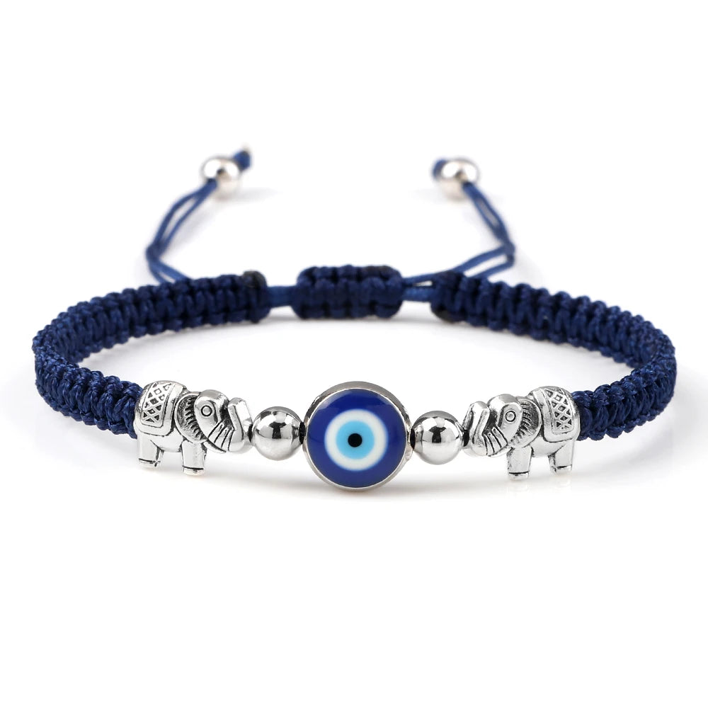 New Evil Eye Braided Bracelet Lucky Red Black Color Thread Couple Chain Handmade Prayer Bangles Pulsera Jewelry Gift for Friend  (GoldenCity)