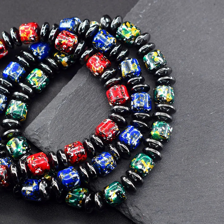 Bohemian Therapeutic No Magnetic Hematite Bracelet men Loss Weight Slimming Health Care Jewelry Women Promote Blood Circulation  (GoldenCity)