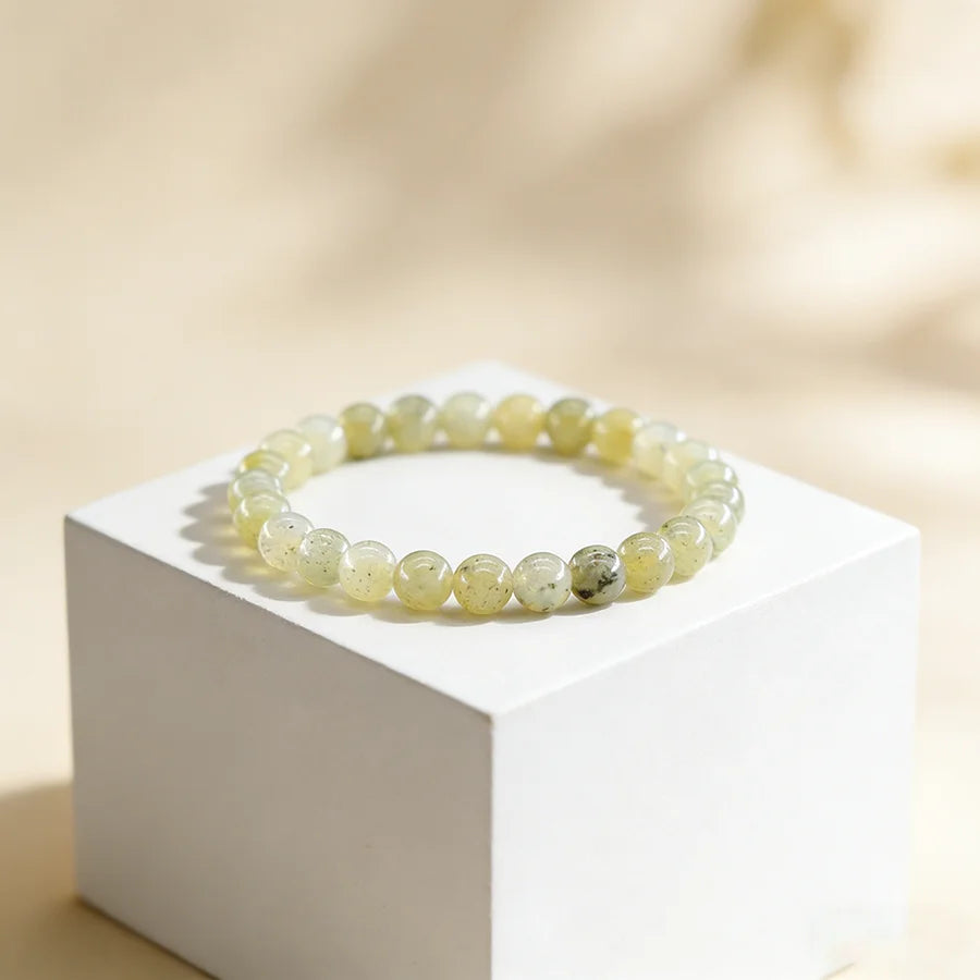 6mm Tea Waterlemon Stone Bead Bracelet Women Men Yoga Meditation Wristband Jewelry Gift for Girlfriend Girl Mother 1 Dollar Item  (GoldenCity)
