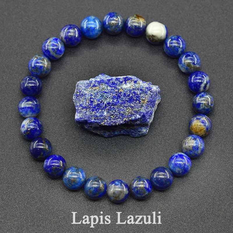 Fluorite Bracelet with Natural Stones 6 8 10mm Beads Charm Jewelry for Women Amethyst Crystal Agates Beads Energy Healing Bangle  (GoldenCity)
