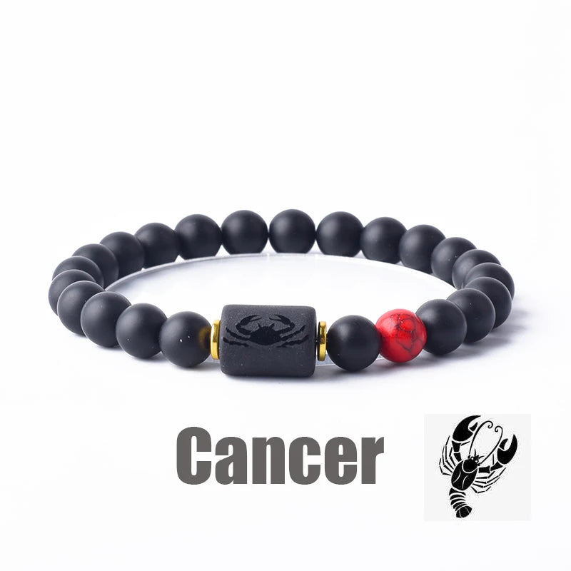 Zodiac Sign Bracelet Homme 12 Constellation Bangles Men Gemini Virgo Leo Libra Bracelet Women Friendship Gift Bracelet on Hand  (GoldenCity)