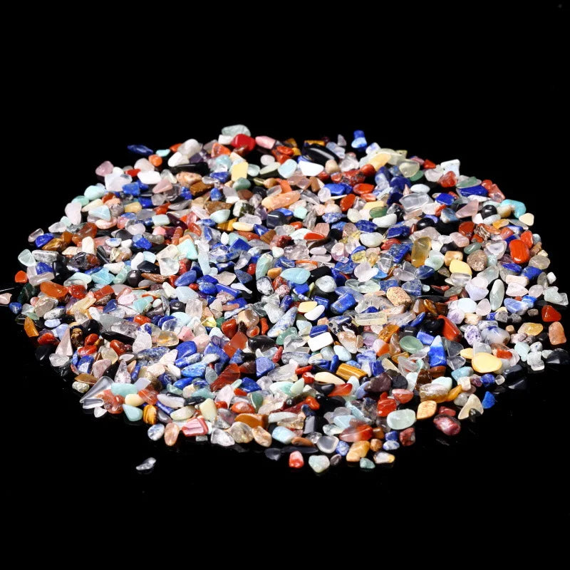 Natural Stones Gravel Crystals Chip Quartz Ore Minerals Reiki Healing Tumbled Agates Specimen Home Aquarium Fish Tank Decoration  (GoldenCity)
