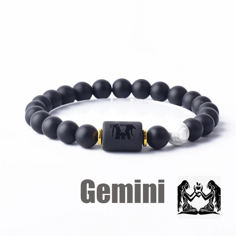 Zodiac Sign Bracelet Homme 12 Constellation Bangles Men Gemini Virgo Leo Libra Bracelet Women Friendship Gift Bracelet on Hand  (GoldenCity)
