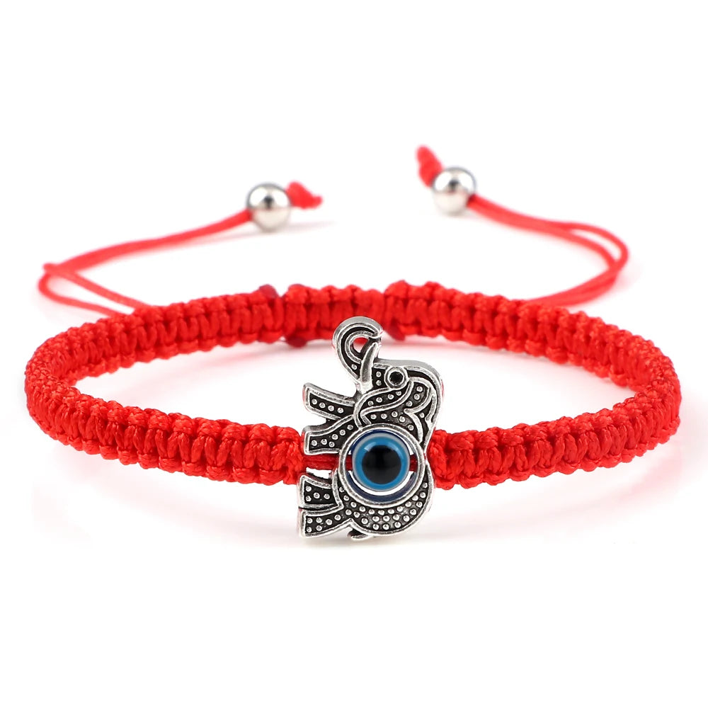 New Red Nylon Thread Evil Eye Braided Bracelet Women Men Vintage Butterfly Elephant Couple Bracelet Chain Jewelry Gift Wholesale  (GoldenCity)