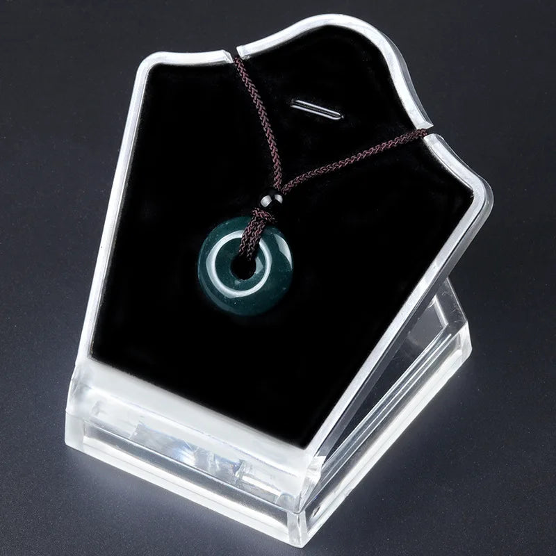 20mm Circle Donut Healing Crystals Necklace Natural Chakra Gemstone Stone Amulet Lucky Coin Donuts Charm Protection Quartz Agate  (GoldenCity)