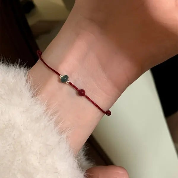 Fashion Simple Lucky Knot Red Rope Bracelets for Women Men Handmade String Adjustable Bracelet Friendship Amulet Jewelry Gift  (GoldenCity)