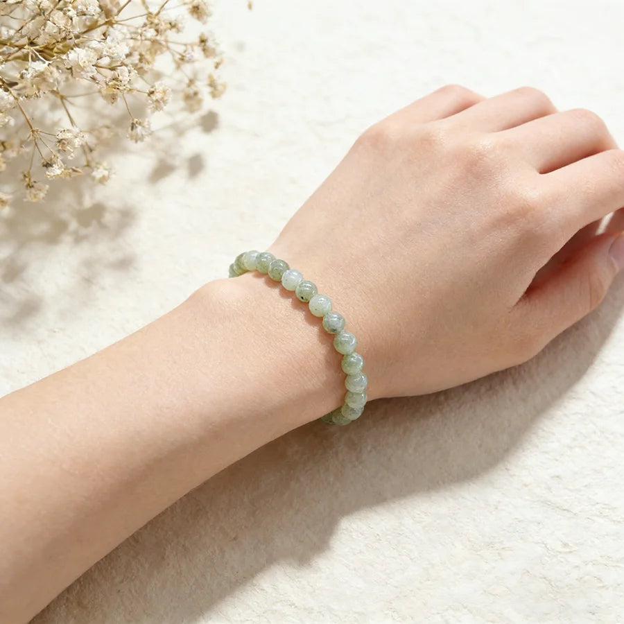 Genuine Natural Unakite Stone Bracelet Natural Gemstone Bead Jewelry for Women Bohemia Style Elastic Bangle Relieve Anxiety Gift  (GoldenCity)