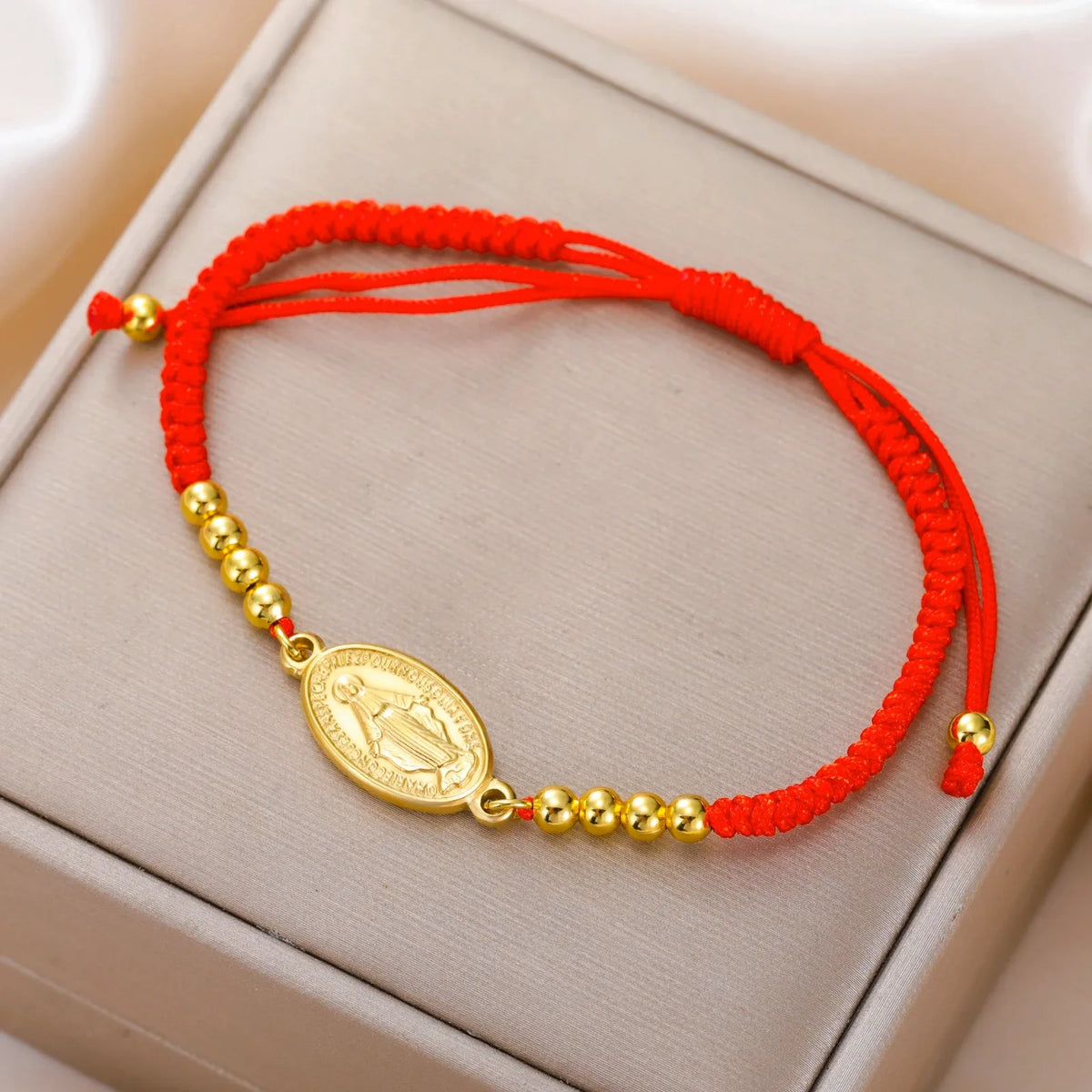 1pc Witch Knot Virgin Mary Stainless Steel Pendant Double Protection Amulet Necklace Bracelet Jewelry Making Accessories  (GoldenCity)