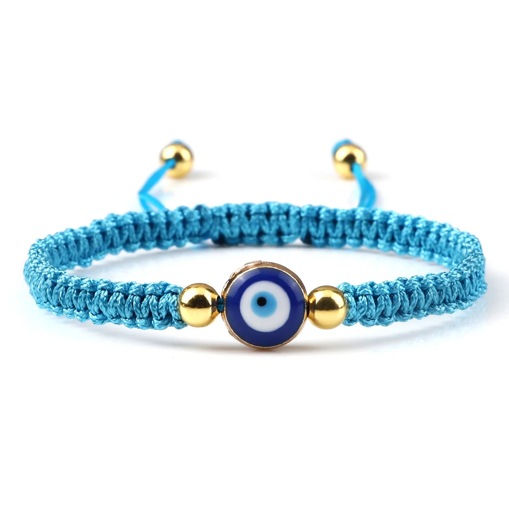New Evil Eye Braided Bracelet Lucky Red Black Color Thread Couple Chain Handmade Prayer Bangles Pulsera Jewelry Gift for Friend  (GoldenCity)