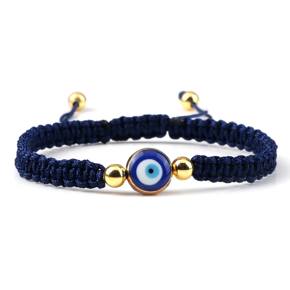 New Evil Eye Braided Bracelet Lucky Red Black Color Thread Couple Chain Handmade Prayer Bangles Pulsera Jewelry Gift for Friend  (GoldenCity)