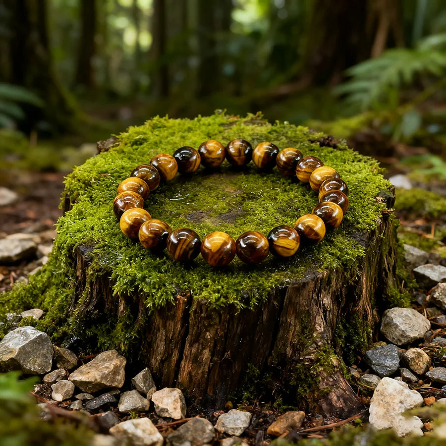 Natural Yellow Tiger Eye Bracelet for Women Genuine Yellow Tiger Eye Stone Bracelet Bring Money and Wealth Daily Wear Jewelry  (GoldenCity)