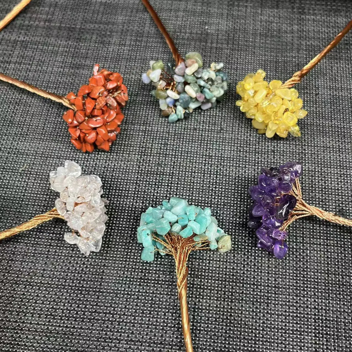 Natural Crystal Money Lucky Tree Amethyst Rose quartz Reiki Healing Fengshui Tree For Wealth And DIY Luck Home Decoration  (GoldenCity)