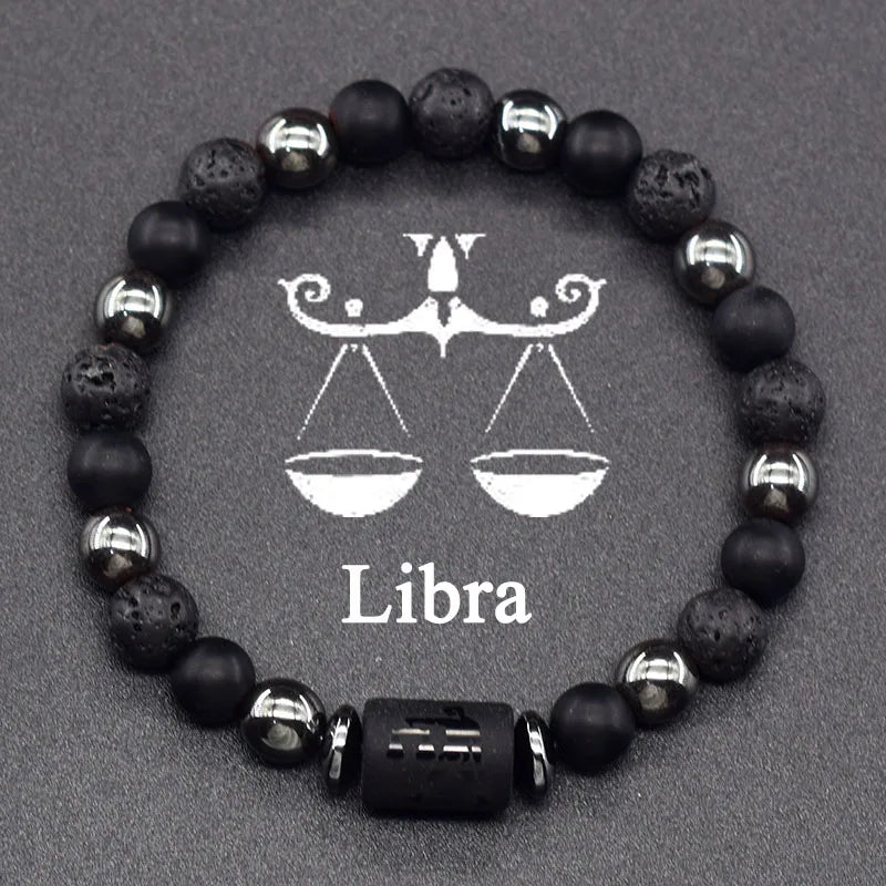 12 Constellation Signs Bracelet for Women Men 12 Zodiac Charm Bracelet Homme Capricorn Libra Leo Signs Jewelry on Hand Wholesale  (GoldenCity)