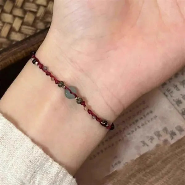 Fashion Simple Lucky Knot Red Rope Bracelets for Women Men Handmade String Adjustable Bracelet Friendship Amulet Jewelry Gift  (GoldenCity)