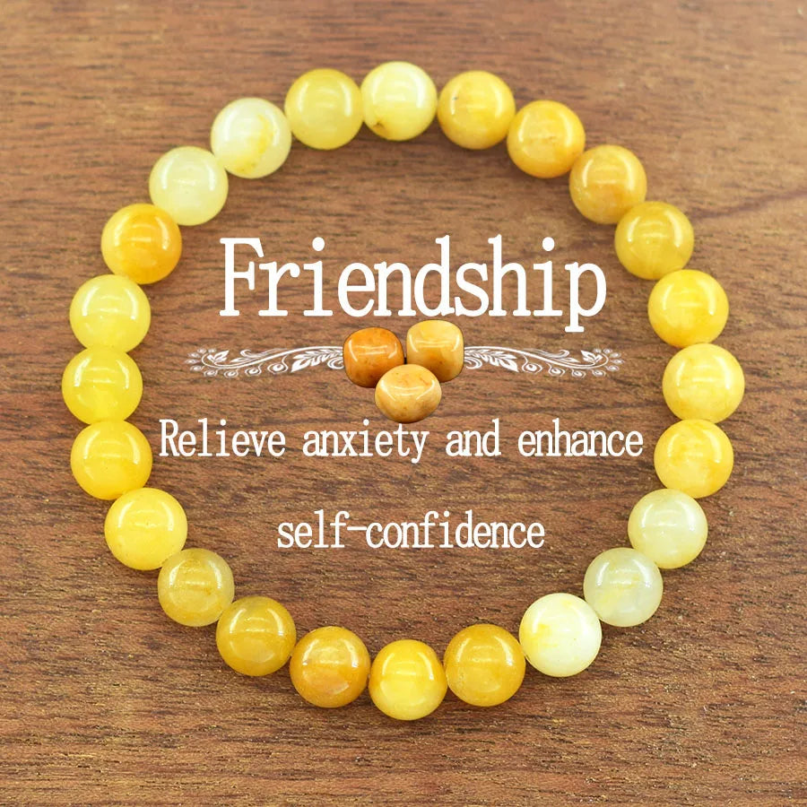 Natural Smaragdite Stone Beads Bracelet Men Natural Crystal Agate Beads Jewelry for Women Stay Calm to Solve Problem Bangle  (GoldenCity)