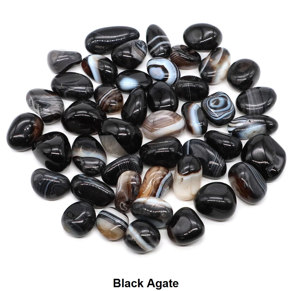 Natural Tumbled Stones Reiki Healing Crystal Quartz Bulk Ore Gravel Energy Mineral Specimen Aquarium Home Decor Gems Pendant DIY  (GoldenCity)