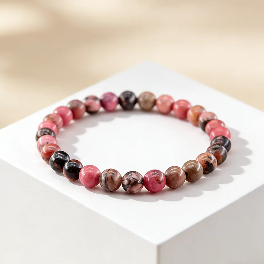6mm Tea Waterlemon Stone Bead Bracelet Women Men Yoga Meditation Wristband Jewelry Gift for Girlfriend Girl Mother 1 Dollar Item  (GoldenCity)