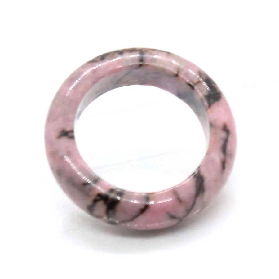 Naturtal Healing Crystal Stone Band Rings For Women Amethyst Rose Quartz Lapis Lazuli Labradorite Dainty Finger Ring Jewellery  (GoldenCity)