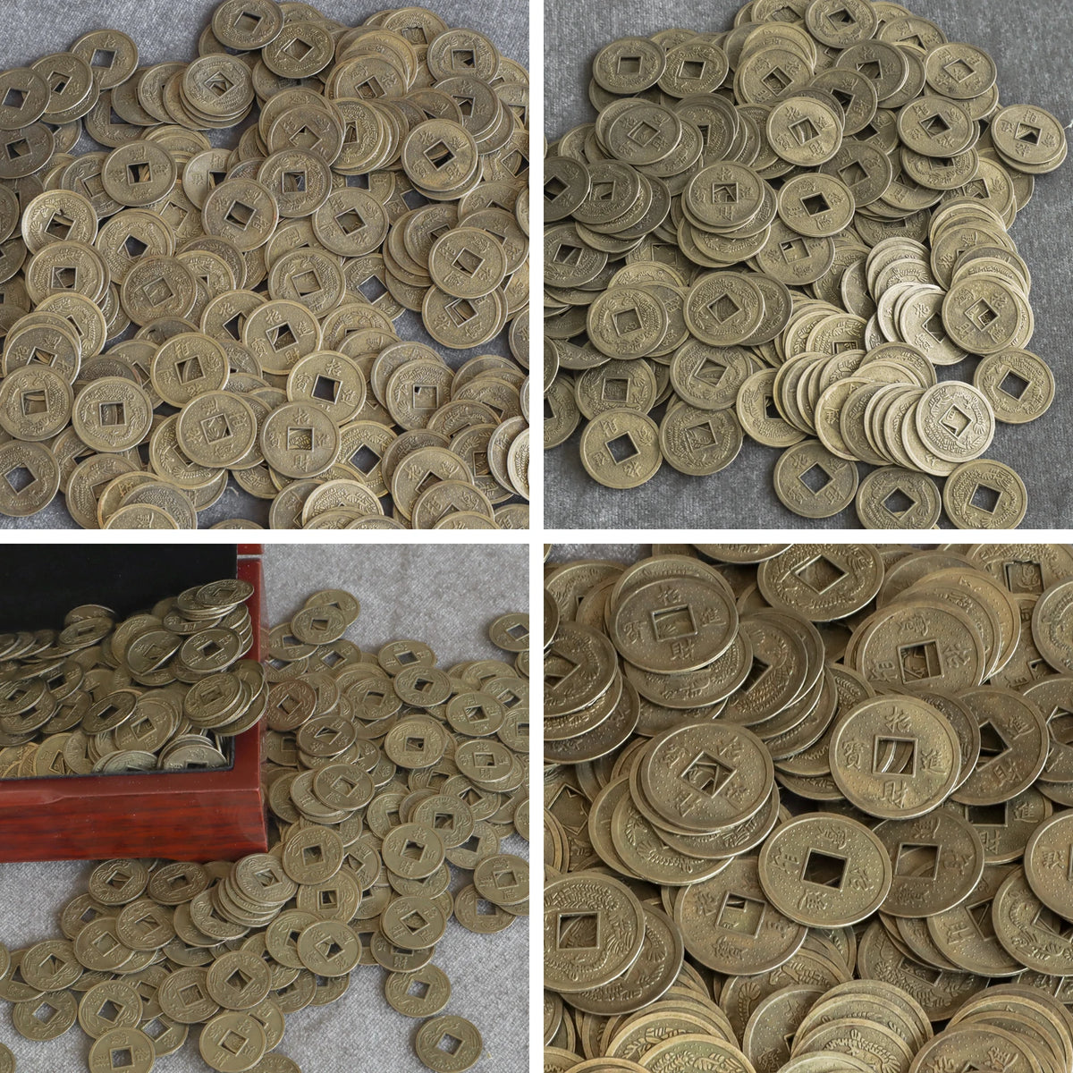 10/20/24Mm Chinese Feng Shui Lucky Coins Ancient Oriental Emperor Qing Money Good Fortune Dragon Coin Gift for Collection  (GoldenCity)