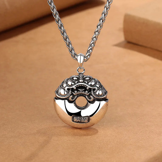 Blessing Wealth Animal Pixiu Pendant For Men Jewelry Lucky Relief Divine Beast Necklace Male Choker Accessories  (GoldenCity)