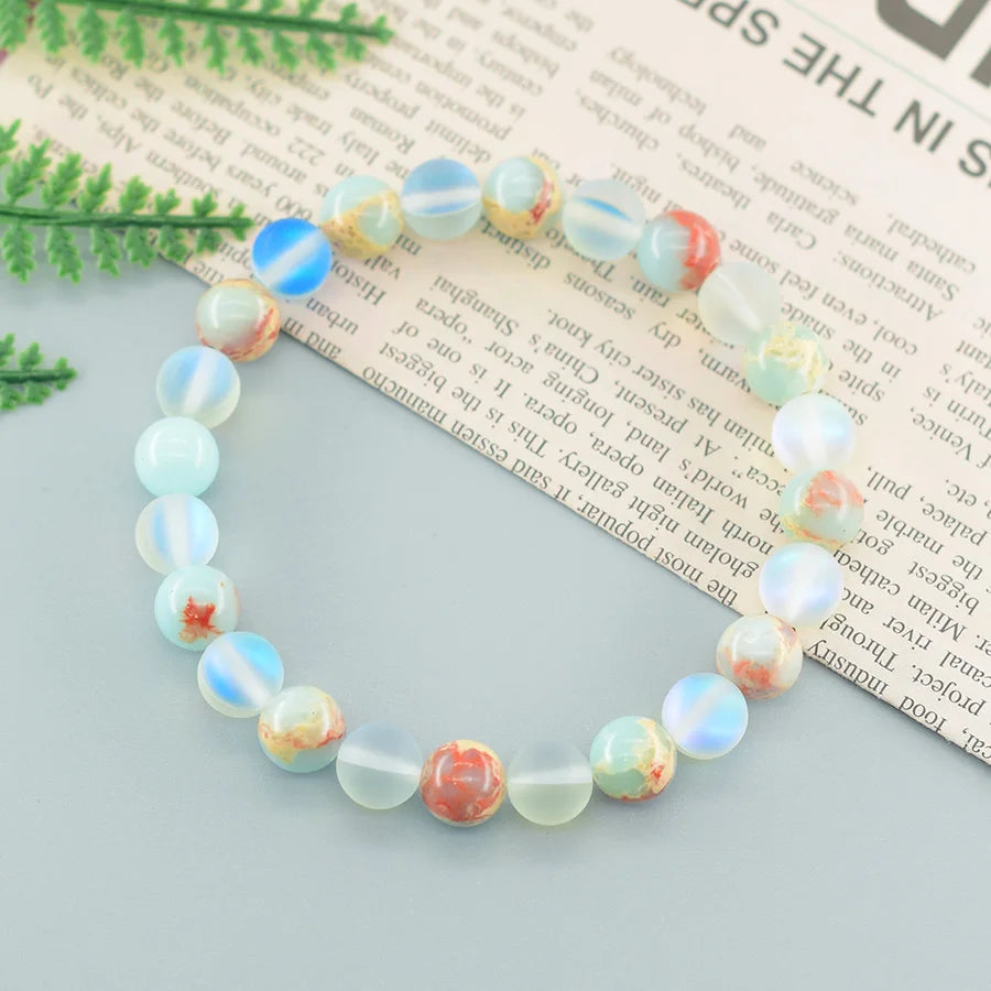 8mm Natural Shoushan Stone Health Bracelet, Bringing Health and Longevity, Fashionable Beaded Bracelet for Men and Women Pulsera  (GoldenCity)