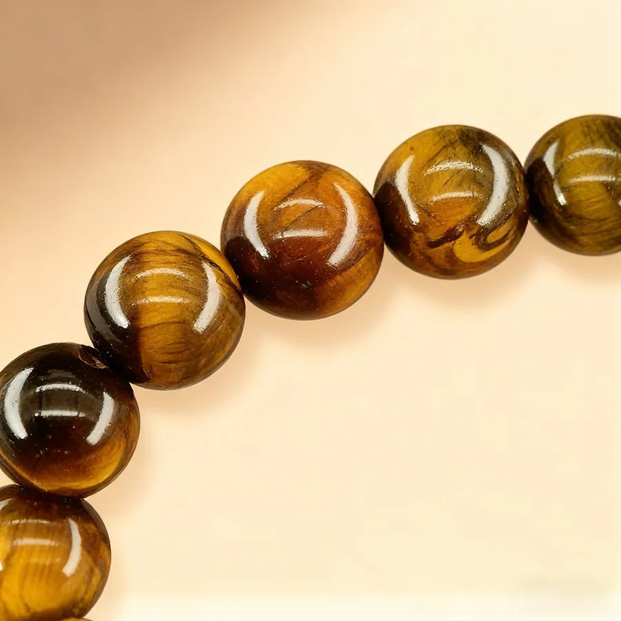 Natural Yellow Tiger Eye Bracelet for Women Genuine Yellow Tiger Eye Stone Bracelet Bring Money and Wealth Daily Wear Jewelry  (GoldenCity)
