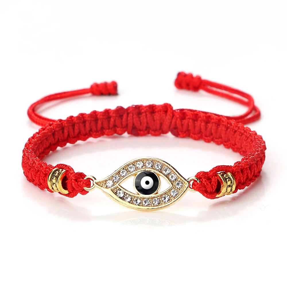 New Red Nylon Thread Evil Eye Braided Bracelet Women Men Vintage Butterfly Elephant Couple Bracelet Chain Jewelry Gift Wholesale  (GoldenCity)