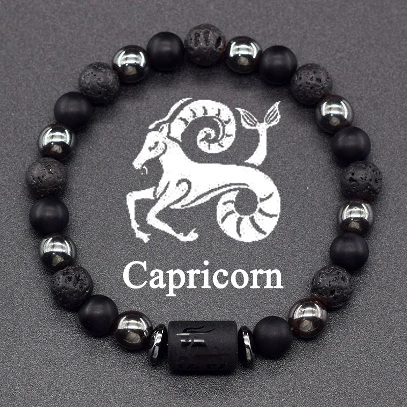 12 Constellation Signs Bracelet for Women Men 12 Zodiac Charm Bracelet Homme Capricorn Libra Leo Signs Jewelry on Hand Wholesale  (GoldenCity)