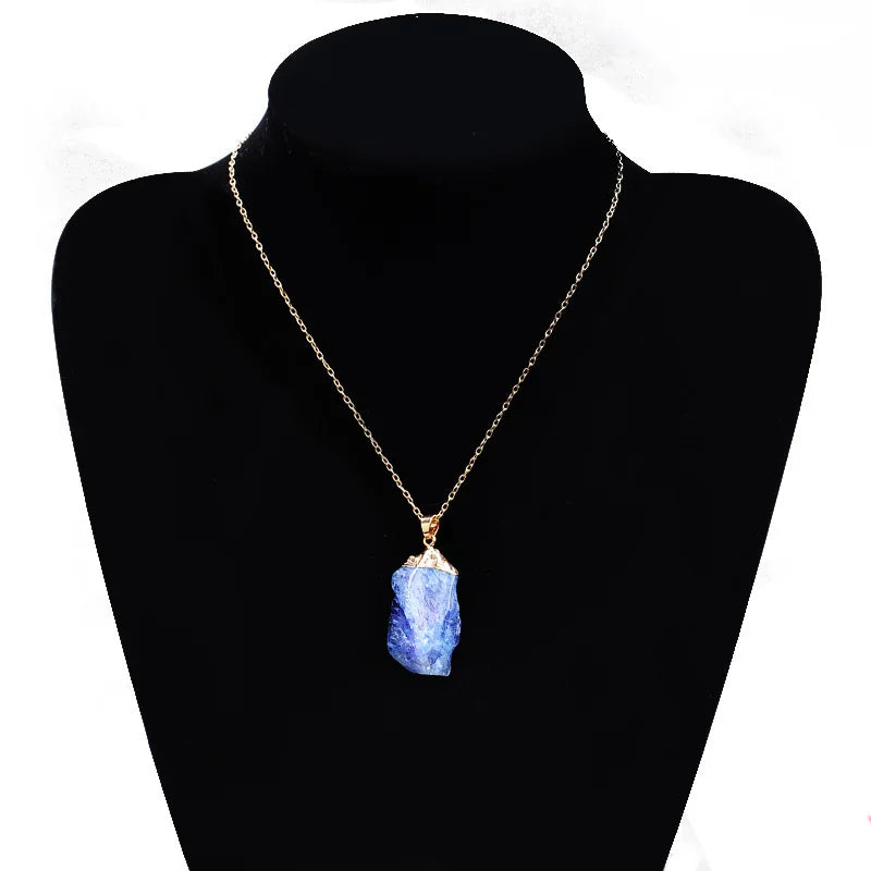 Irregular Amethyst Gemstone Necklace Healing Crystal Chakra Stone Women Birthday Gift Citrine Gemstone Necklace Healing Crystal  (GoldenCity)