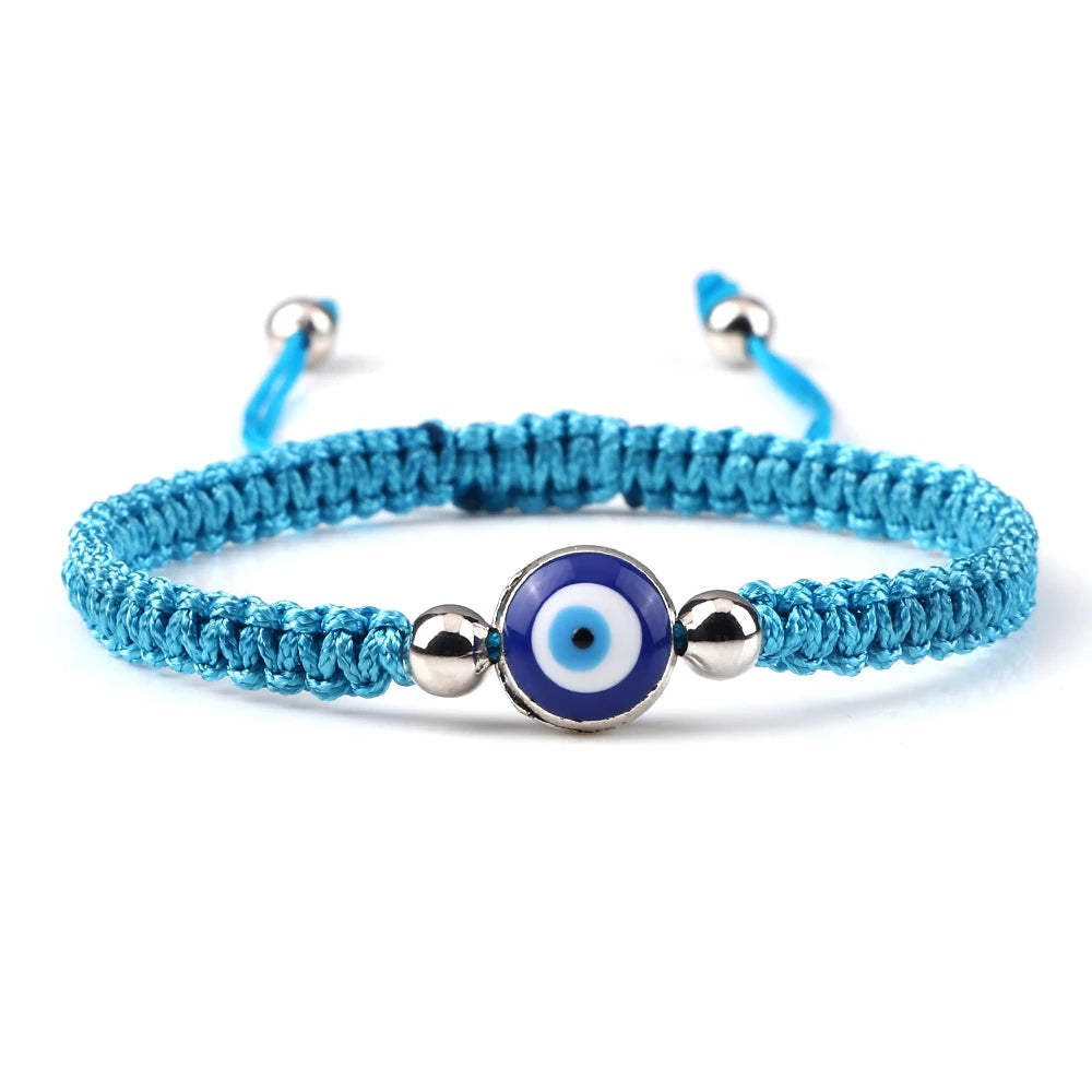 New Evil Eye Braided Bracelet Lucky Red Black Color Thread Couple Chain Handmade Prayer Bangles Pulsera Jewelry Gift for Friend  (GoldenCity)