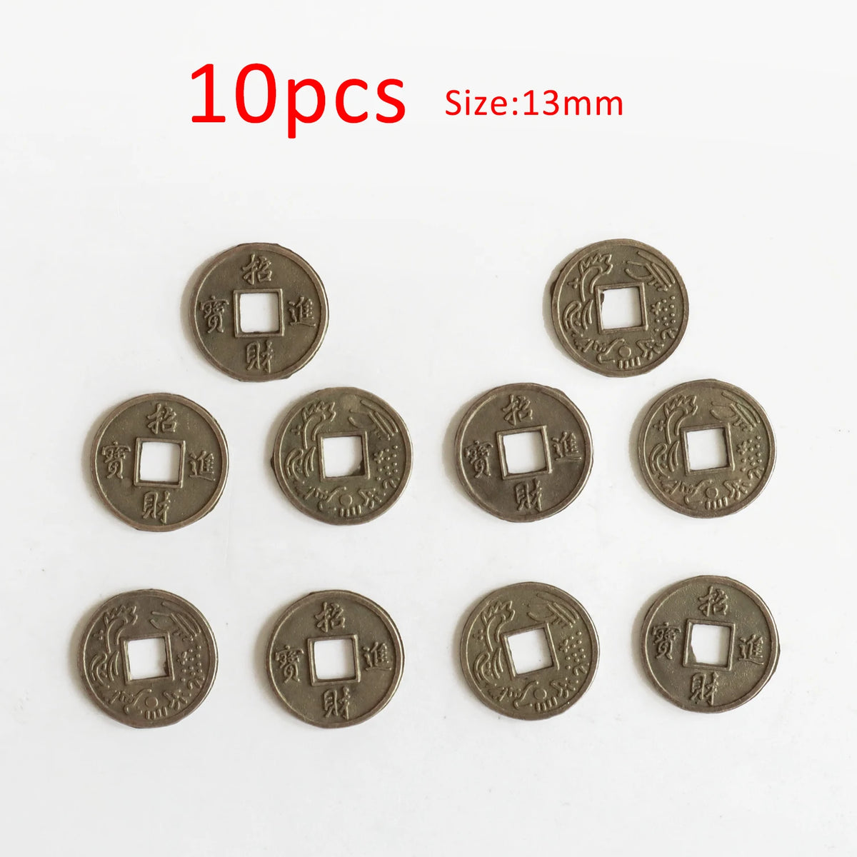 10/20/24Mm Chinese Feng Shui Lucky Coins Ancient Oriental Emperor Qing Money Good Fortune Dragon Coin Gift for Collection  (GoldenCity)