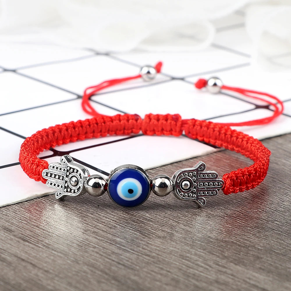 New Red Nylon Thread Evil Eye Braided Bracelet Women Men Vintage Butterfly Elephant Couple Bracelet Chain Jewelry Gift Wholesale  (GoldenCity)