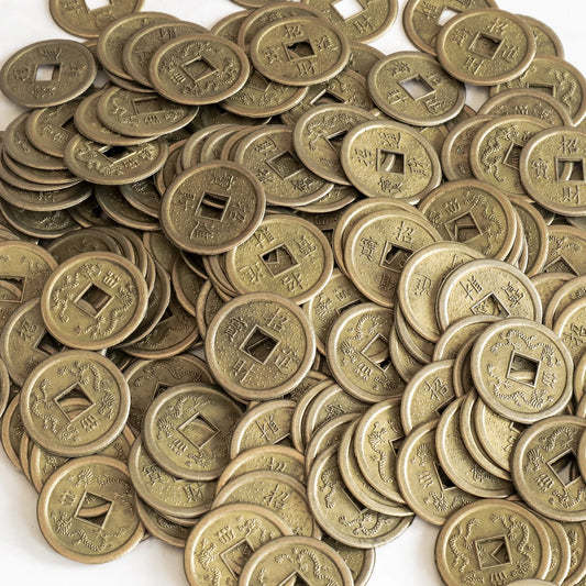 10/20/24Mm Chinese Feng Shui Lucky Coins Ancient Oriental Emperor Qing Money Good Fortune Dragon Coin Gift for Collection  (GoldenCity)