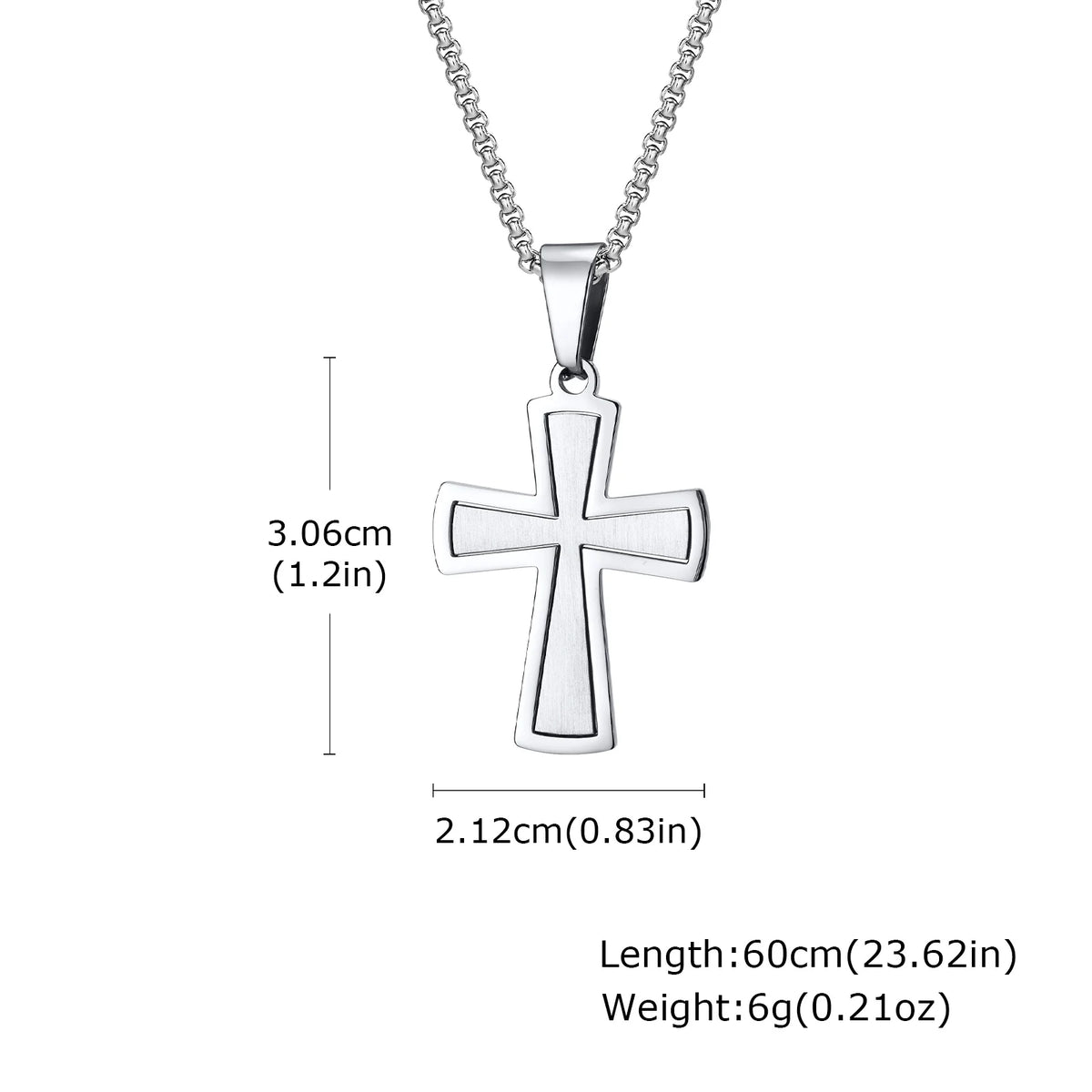 Faith Cross Pendant Necklaces for Men Women, Car Rear Mirror Decor Cross, Prayer Christian Necklaces Collar  (GoldenCity)