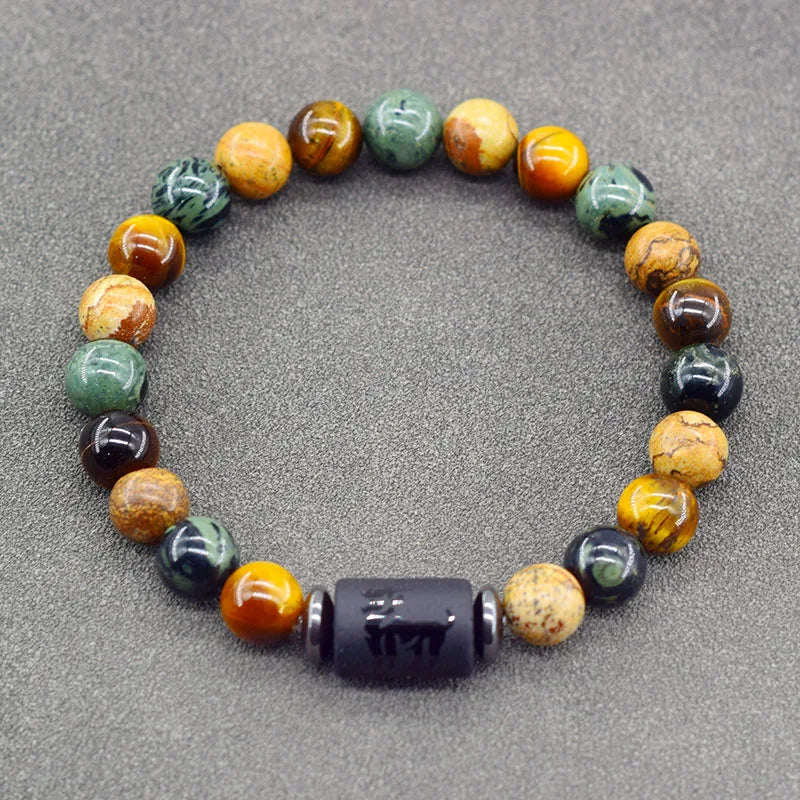 Zodiac Sign Bracelet Homme 12 Constellation Bangles Men Gemini Virgo Leo Libra Bracelet Women Friendship Gift Bracelet on Hand  (GoldenCity)