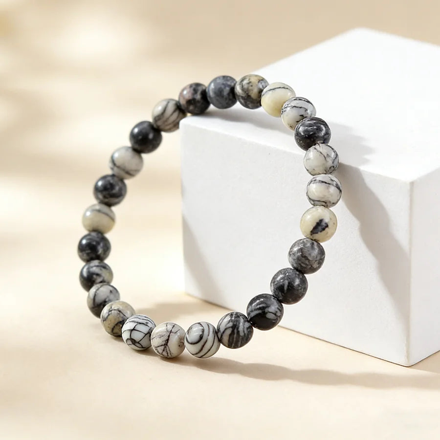 6mm Tea Waterlemon Stone Bead Bracelet Women Men Yoga Meditation Wristband Jewelry Gift for Girlfriend Girl Mother 1 Dollar Item  (GoldenCity)