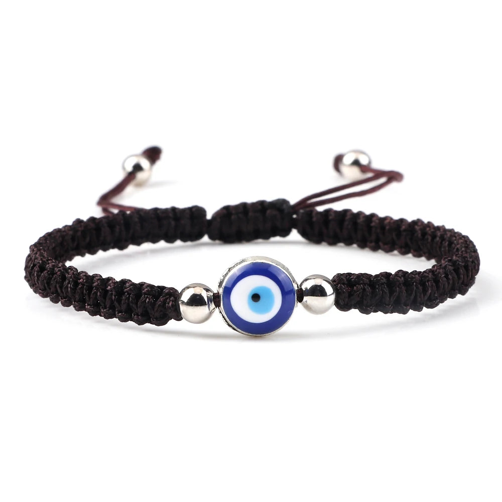 New Evil Eye Braided Bracelet Lucky Red Black Color Thread Couple Chain Handmade Prayer Bangles Pulsera Jewelry Gift for Friend  (GoldenCity)