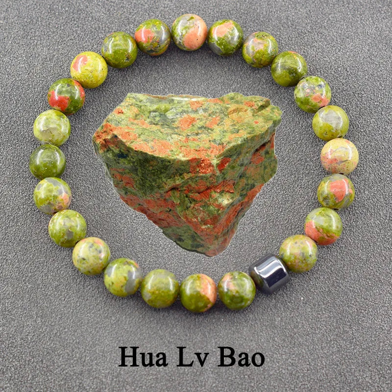 Genuine Natural Stone Bracelet Man Women Labradorite Red Tiger Eye Stone Bead Jewelry Hematite Cylinder Wristband Gift Wholesale  (GoldenCity)