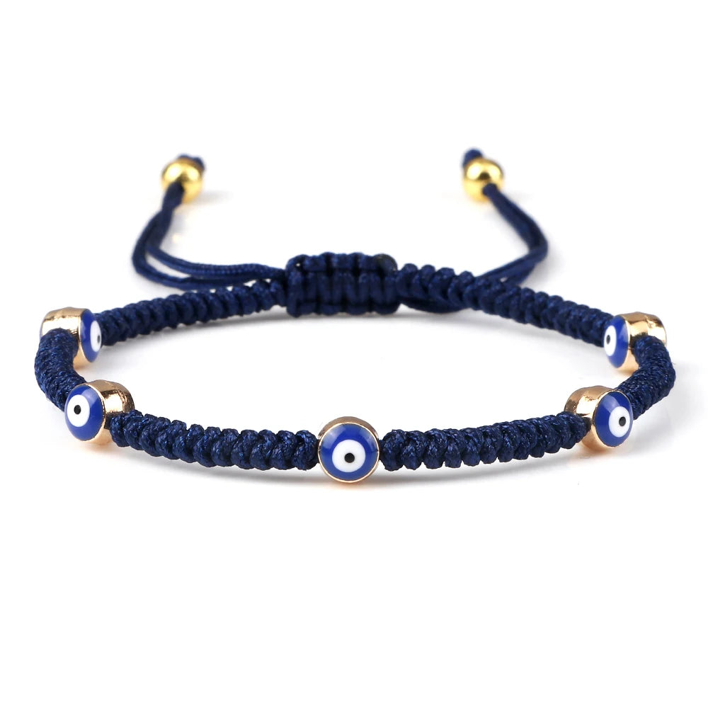 New Evil Eye Braided Bracelet Lucky Red Black Color Thread Couple Chain Handmade Prayer Bangles Pulsera Jewelry Gift for Friend  (GoldenCity)