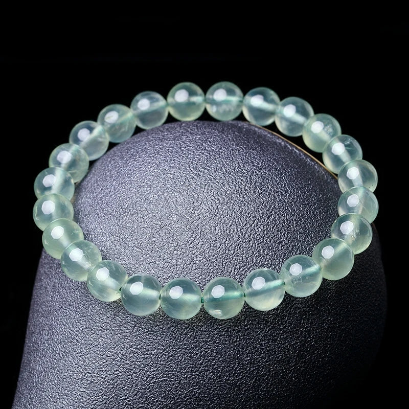 Natural Green Grape Stone Beads Bracelet on Hand for Women Aquamarine Crystal Quartz Agate Stone Emo Energy Jewelry Gift Pulsera  (GoldenCity)