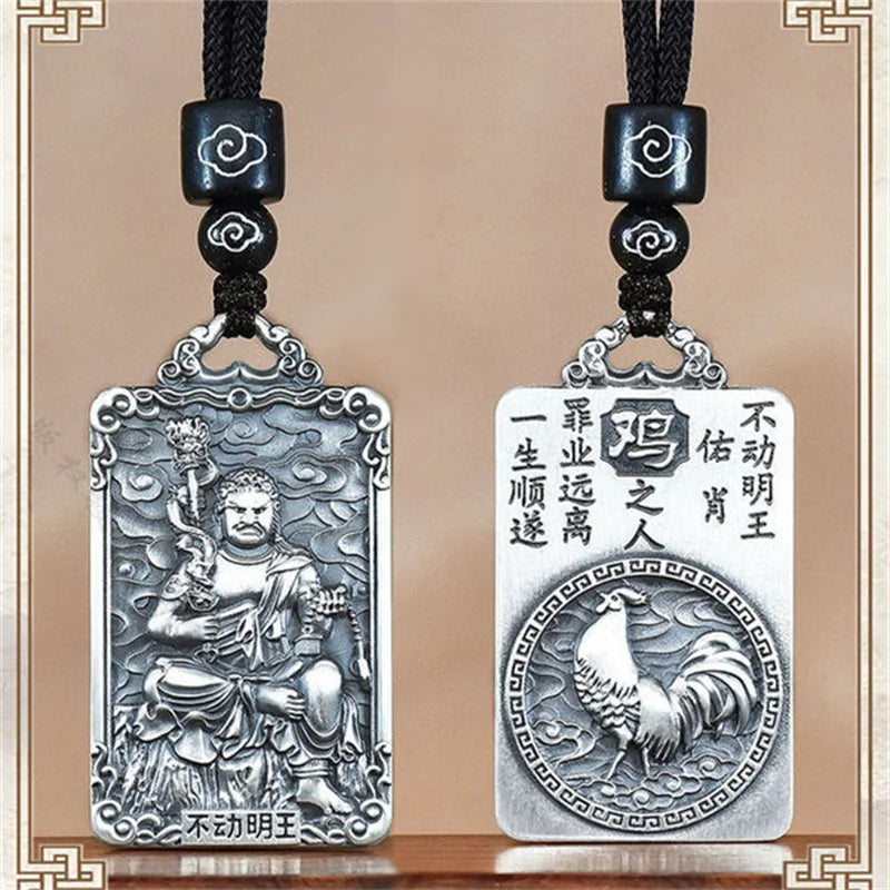 Eight Patronus Buddha Tathagata Avalokitesvara Amitabha Necklace Male Jewelry Zodiac Pendant Necklace For Women Men Amulet  (GoldenCity)